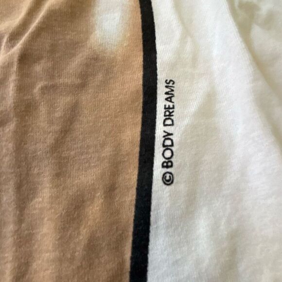 VINTAGE Body Dreams t-shirt swimsuit bathing suit cover up funny bikini shirt Sz - Picture 8 of 10